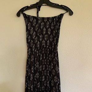 Mimi Chica black floral halter dress NWOT